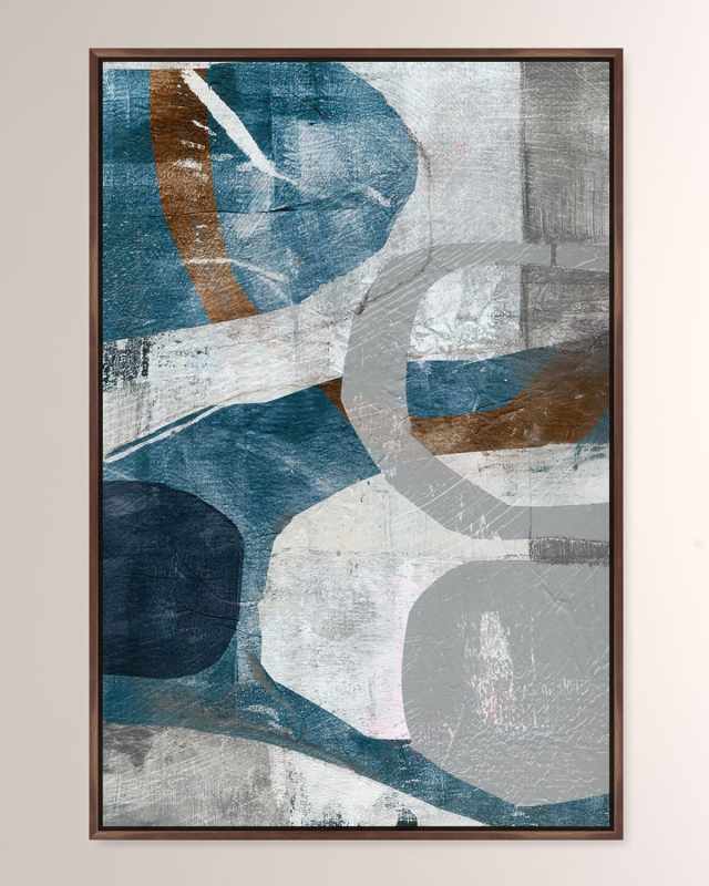 "Textured Mimo IV" Framed Giclee on Canvas